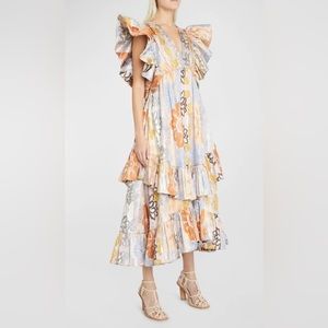 Ulla Johnson Fontaine Midi Dress in Ocean Jasper